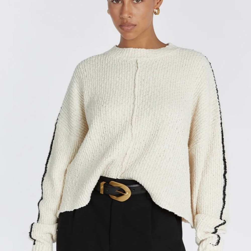 DISSH Dakota cream boucle crop jumper